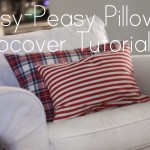 easy peasy pillow slipcover tutorial